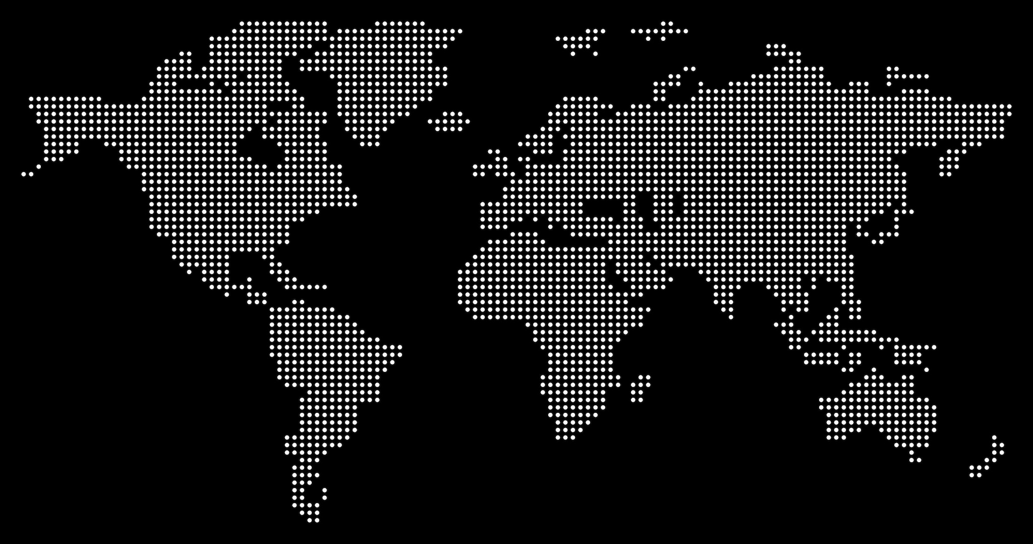 Dotted World Map Black