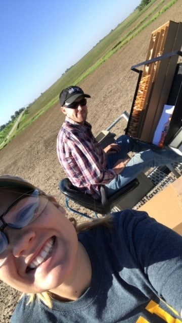 Woman and man farmers