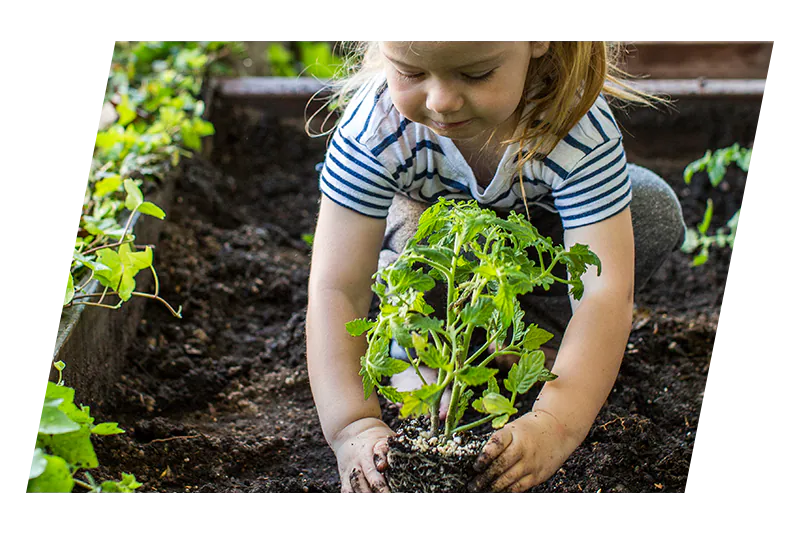 girl gardening