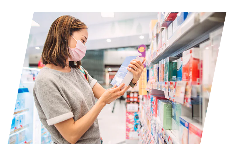 woman shopping at a pharmacy