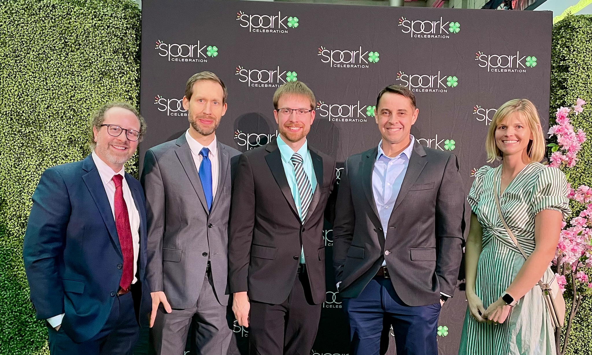 Team Bayer at the 4-H Spark Celebration at the National Portrait Gallery in Washington D.C. From left: Ben Kampelman, Erick Lutt, Jonathan Ernst, Robson Monastier, and Monica McBride.