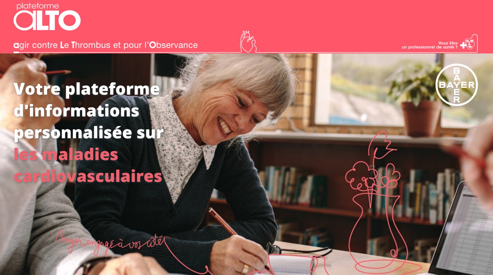 Page d’accueil de : ALTO, plateforme d’informations personnalisée sur les maladies cardiovasculaires
